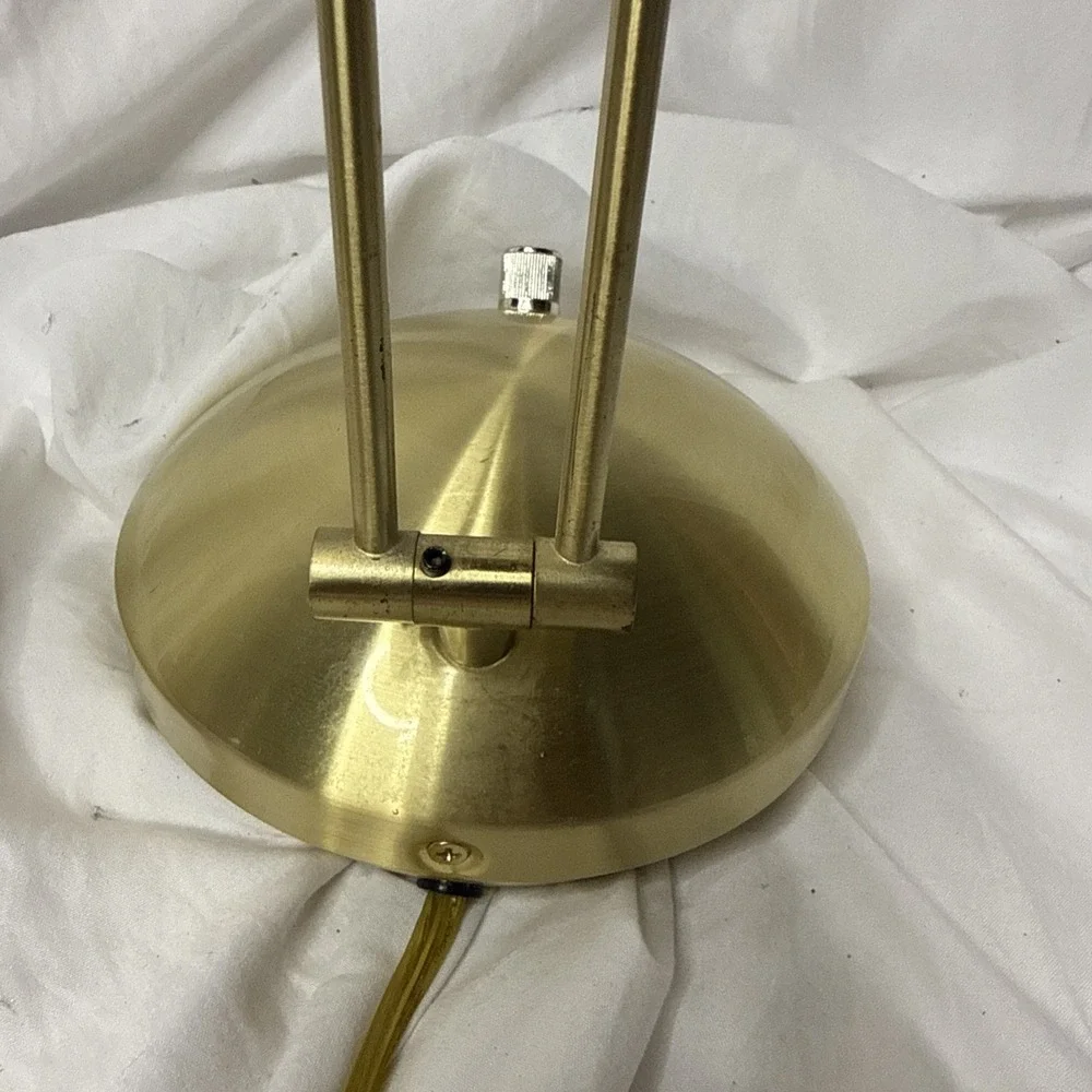 Vintage PostModern Brass Halogen Desk Lamp Lite Source LS3616 Retro 90's Dimmer